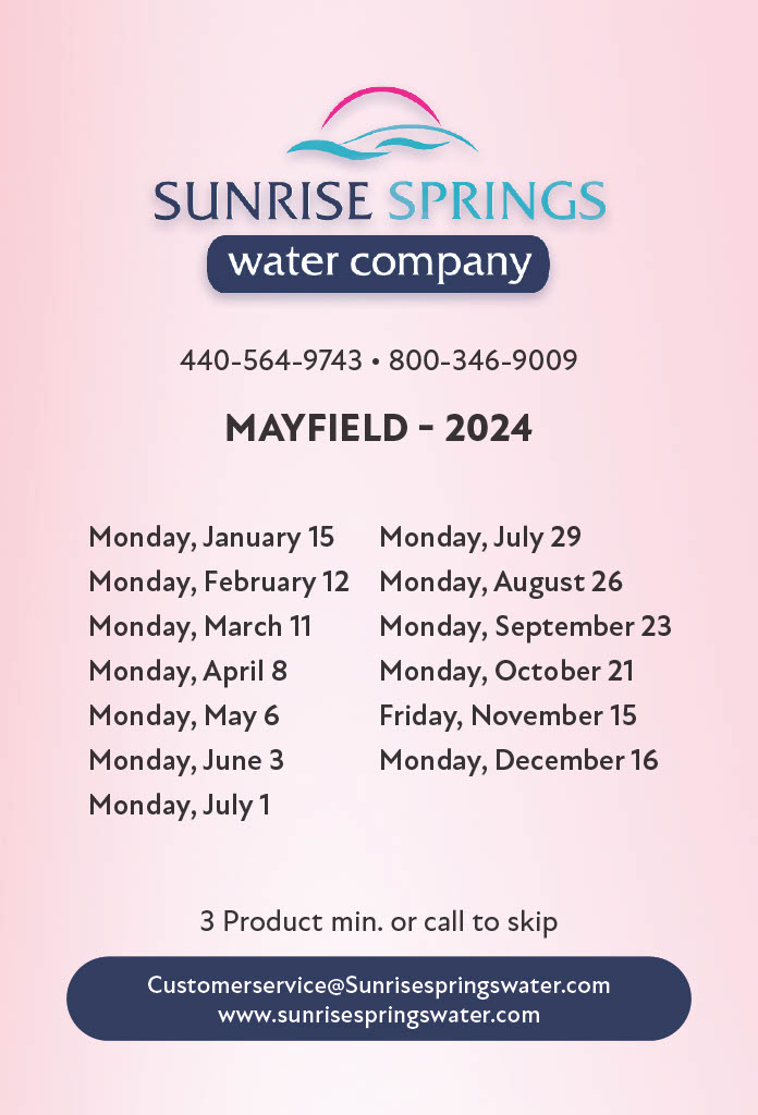 Mayfield 2024 Sunrise Springs Water Company   Mayfield 2024 